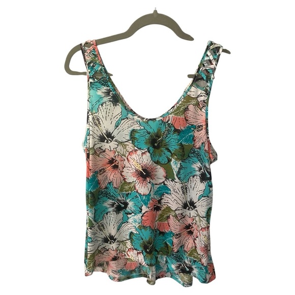 H&M Relaxed Sleeveless Blue and Pink Tank Top - Picture 2 of 5